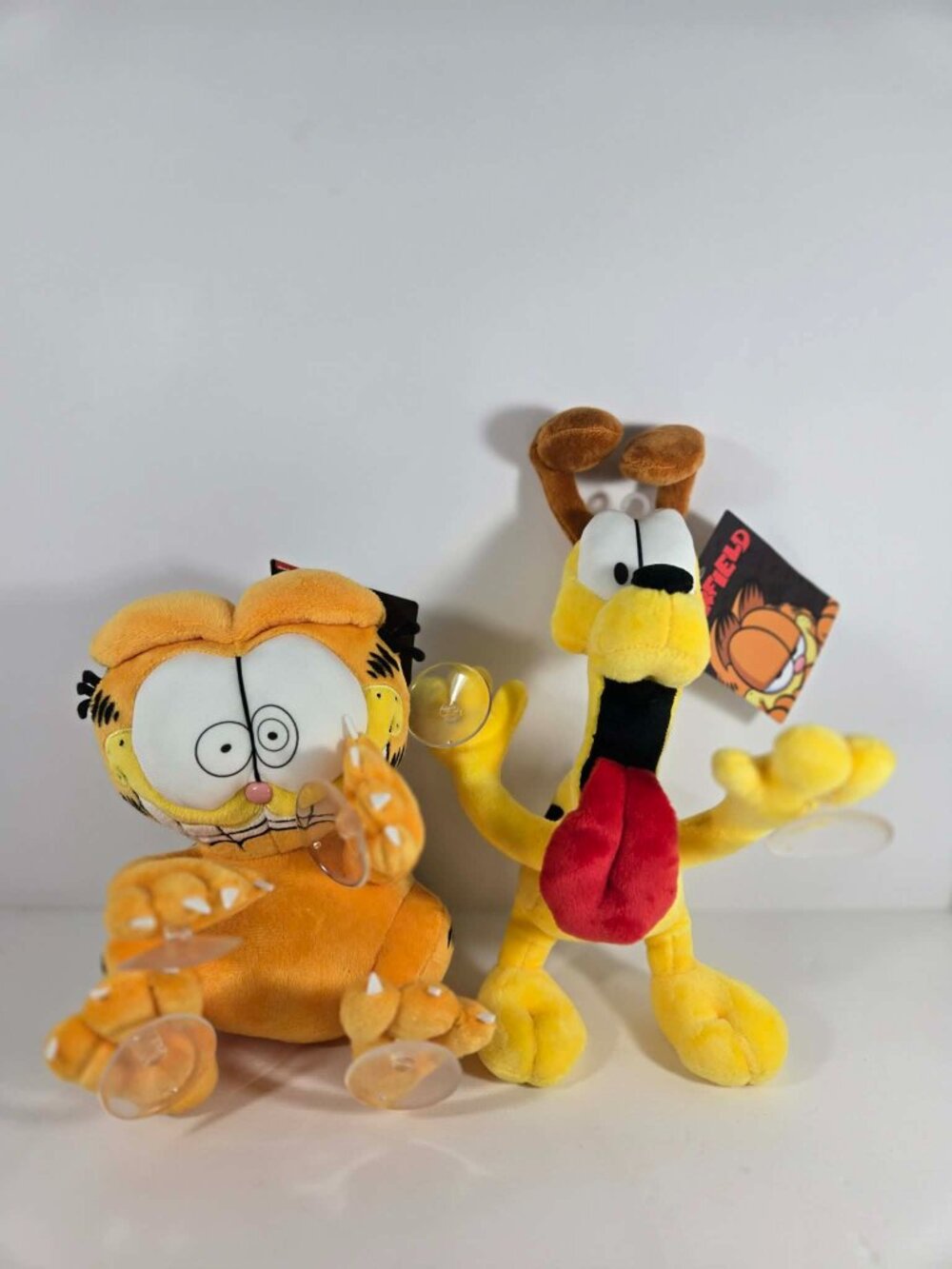 Kidrobot‎ Garfield & Odie Suction Cup Window Clinger Plush 8" Set of 2